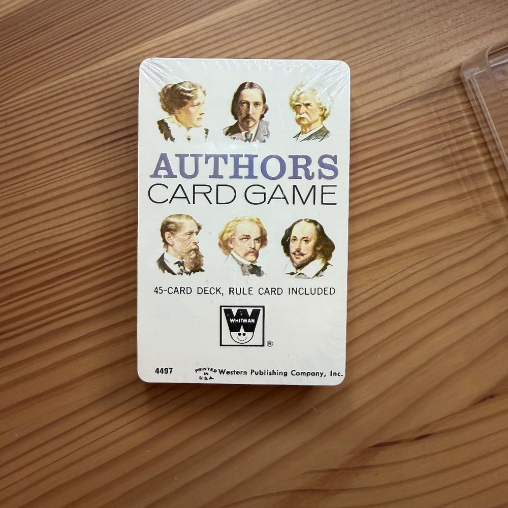 Vintage Whitman Authors card game